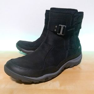 Merrell women's Murran Strap Waterproof Boots, Pewter